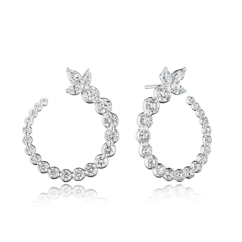 Verragio Graduated Diamond Circle Earrings 0