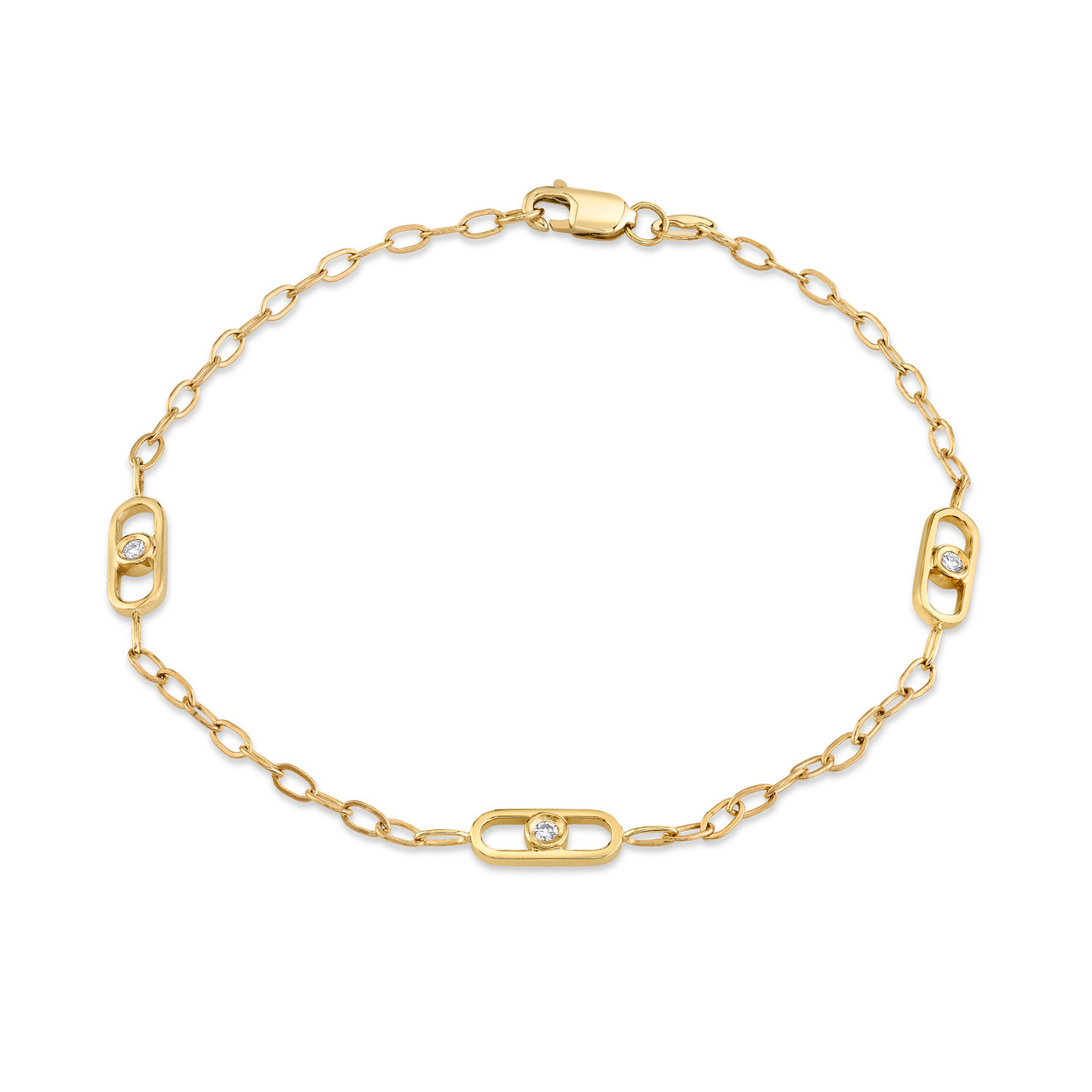 Michael M. Paperclip Chain Diamond Bracelet 0