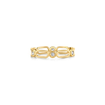 Michael M. Connection Diamond Ring In Solid 14K Yellow Gold