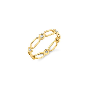 Michael M. Connection Diamond Ring In Solid 14K Yellow Gold
