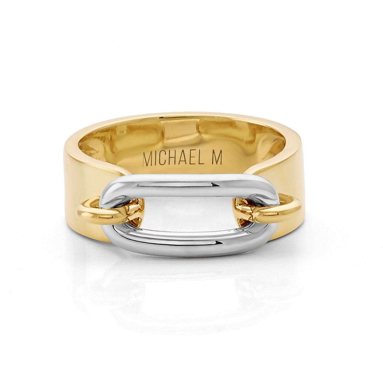 Michael M. Two-Tone Gold Link Band 0