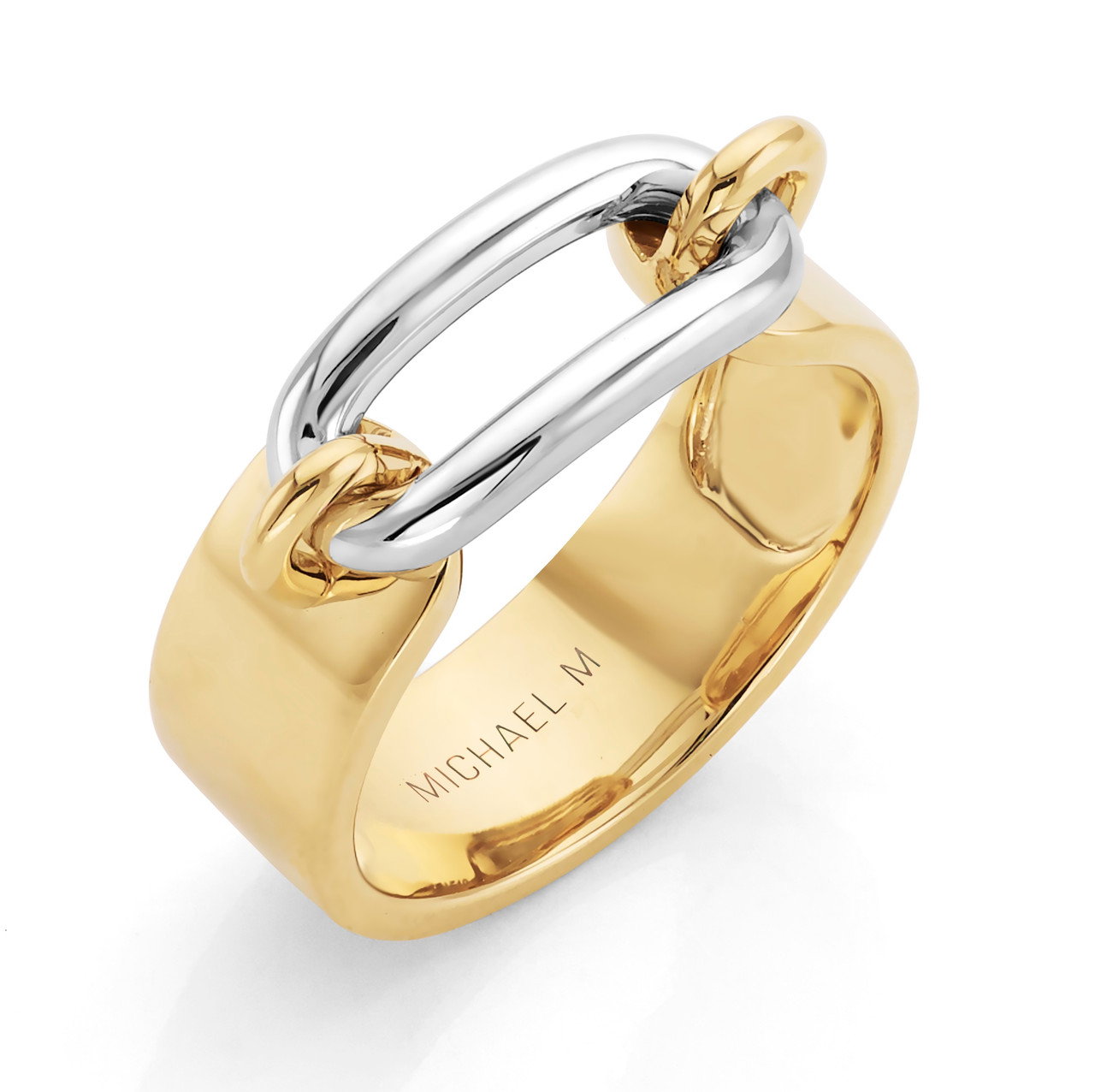 Michael M. Two-Tone Gold Link Band 1