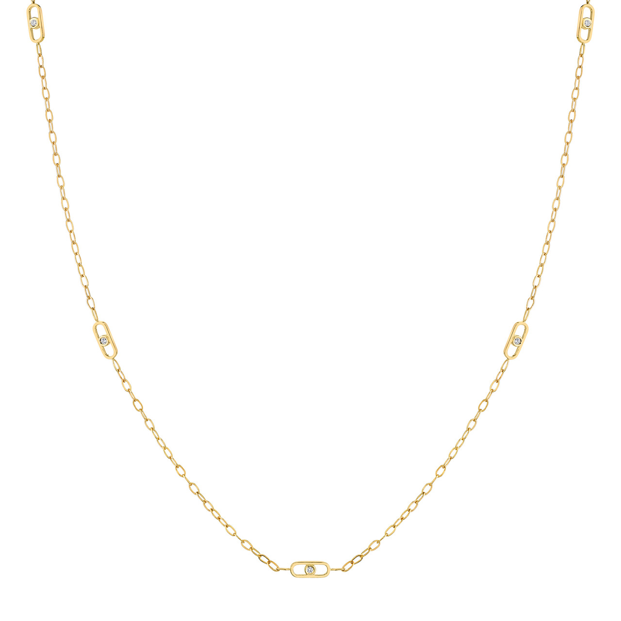 Michael M. Paperclip Chain Station Necklace