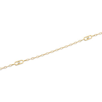 Michael M. Paperclip Chain Station Necklace In Yellow Gold 14K