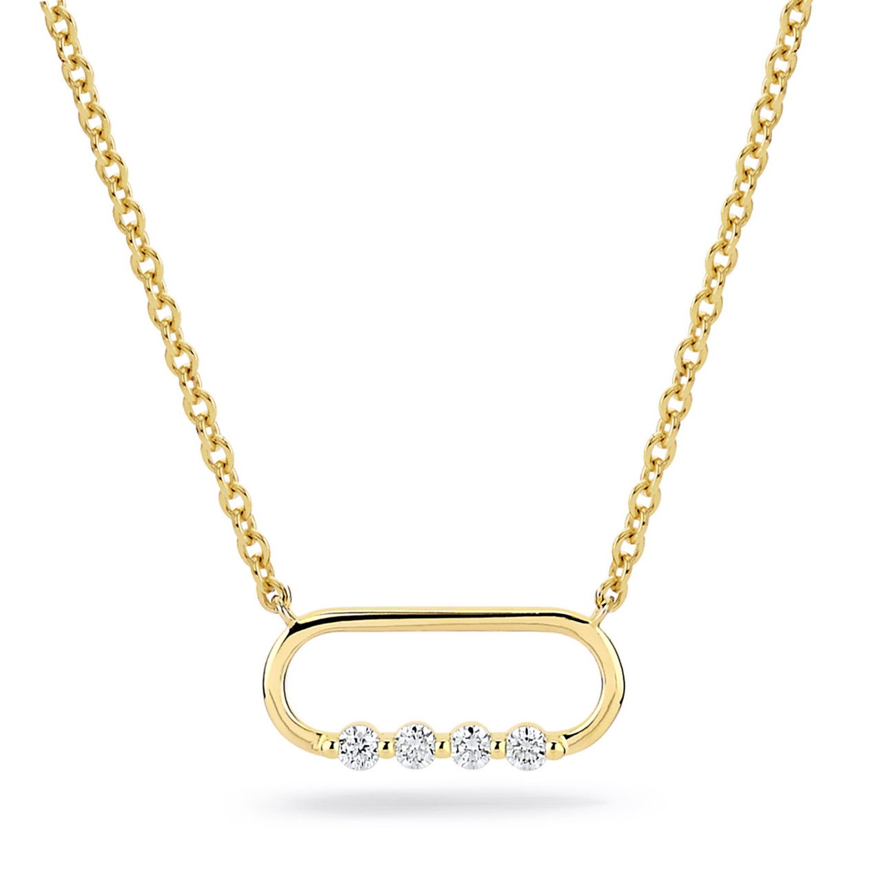 Michael M. Open Link Diamond Pendant Necklace
