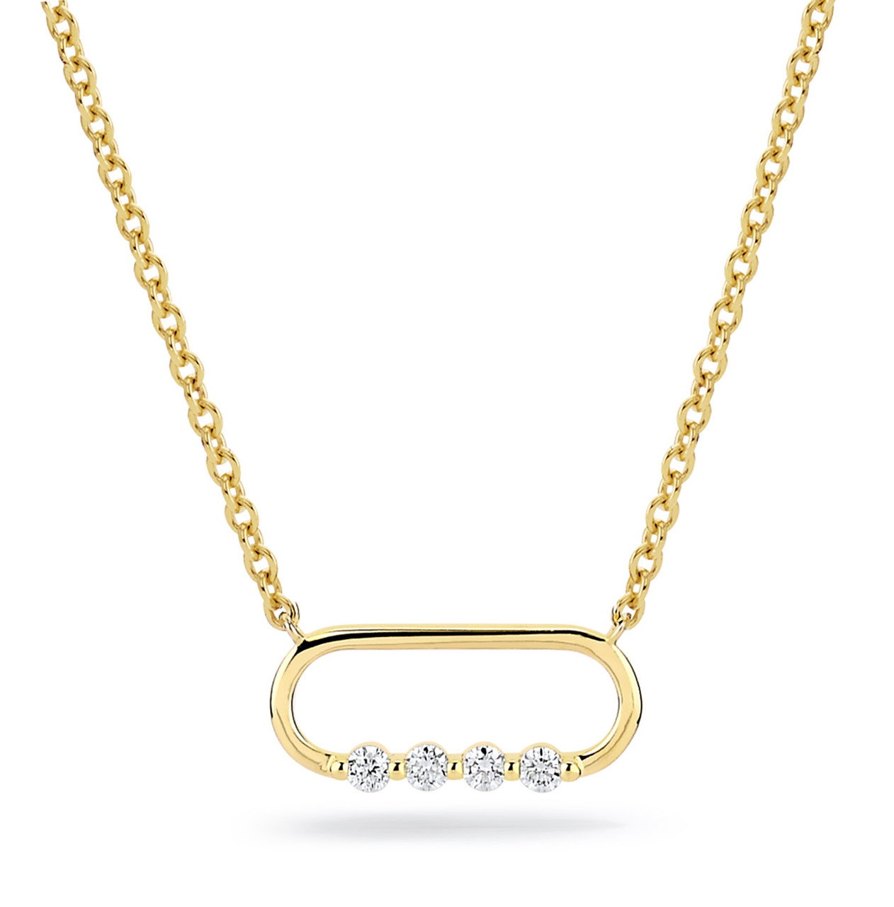 Michael M. Open Link Diamond Pendant Necklace 0