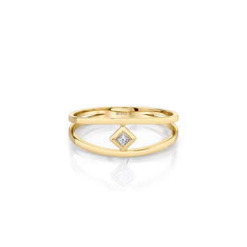 Michael M. Princess-Cut Center Diamond Open Ring In Yellow Gold 14K