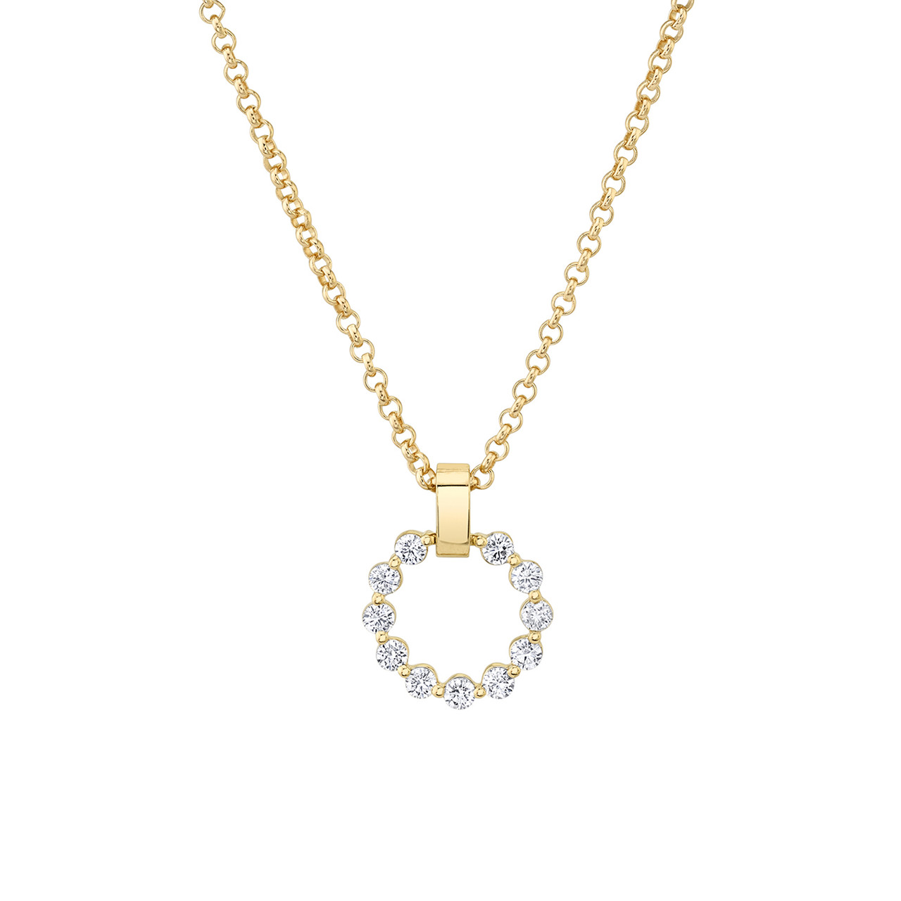 Michael M. Circle Pendant Diamond Necklace 0