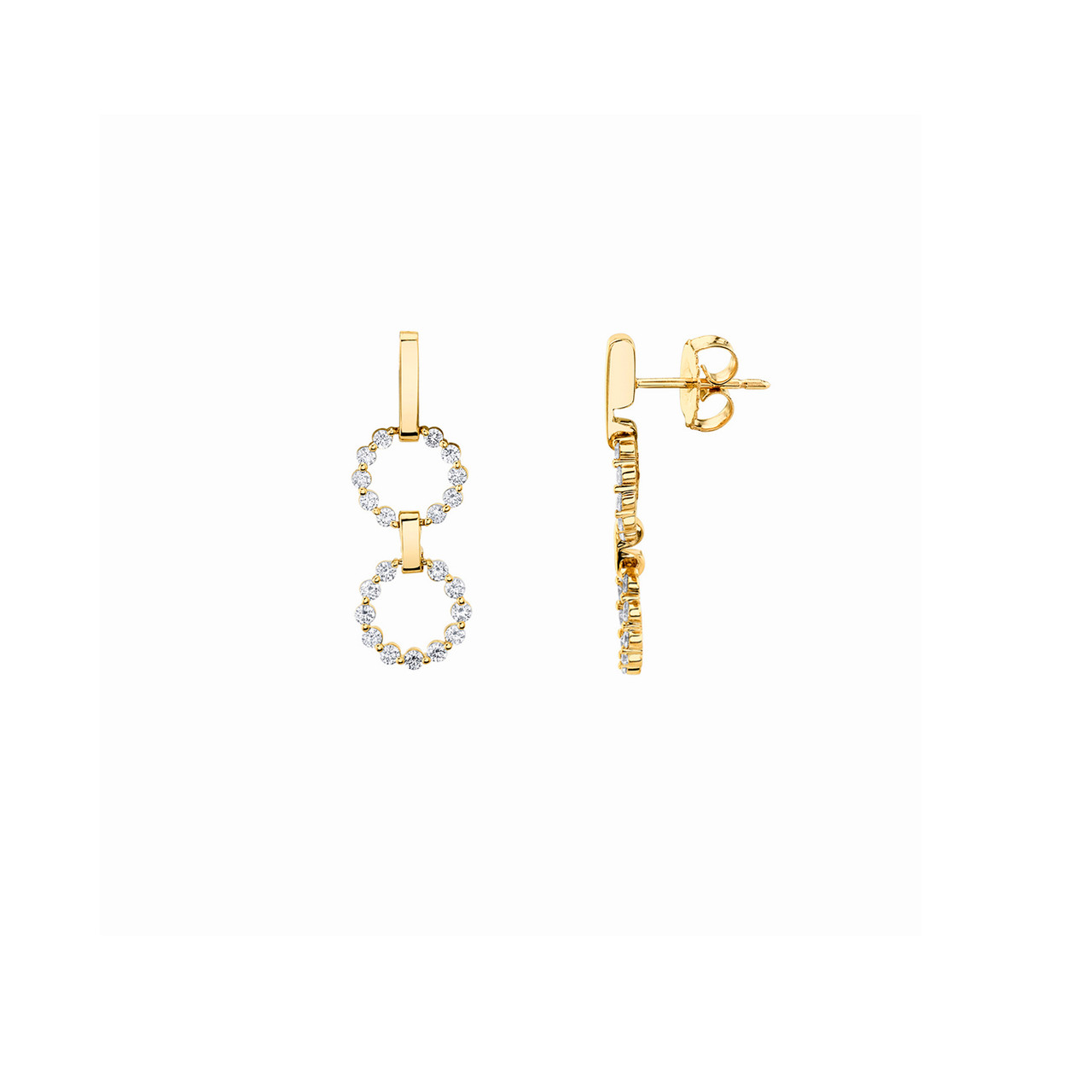 Michael M. Double Circle Diamond Earrings 1