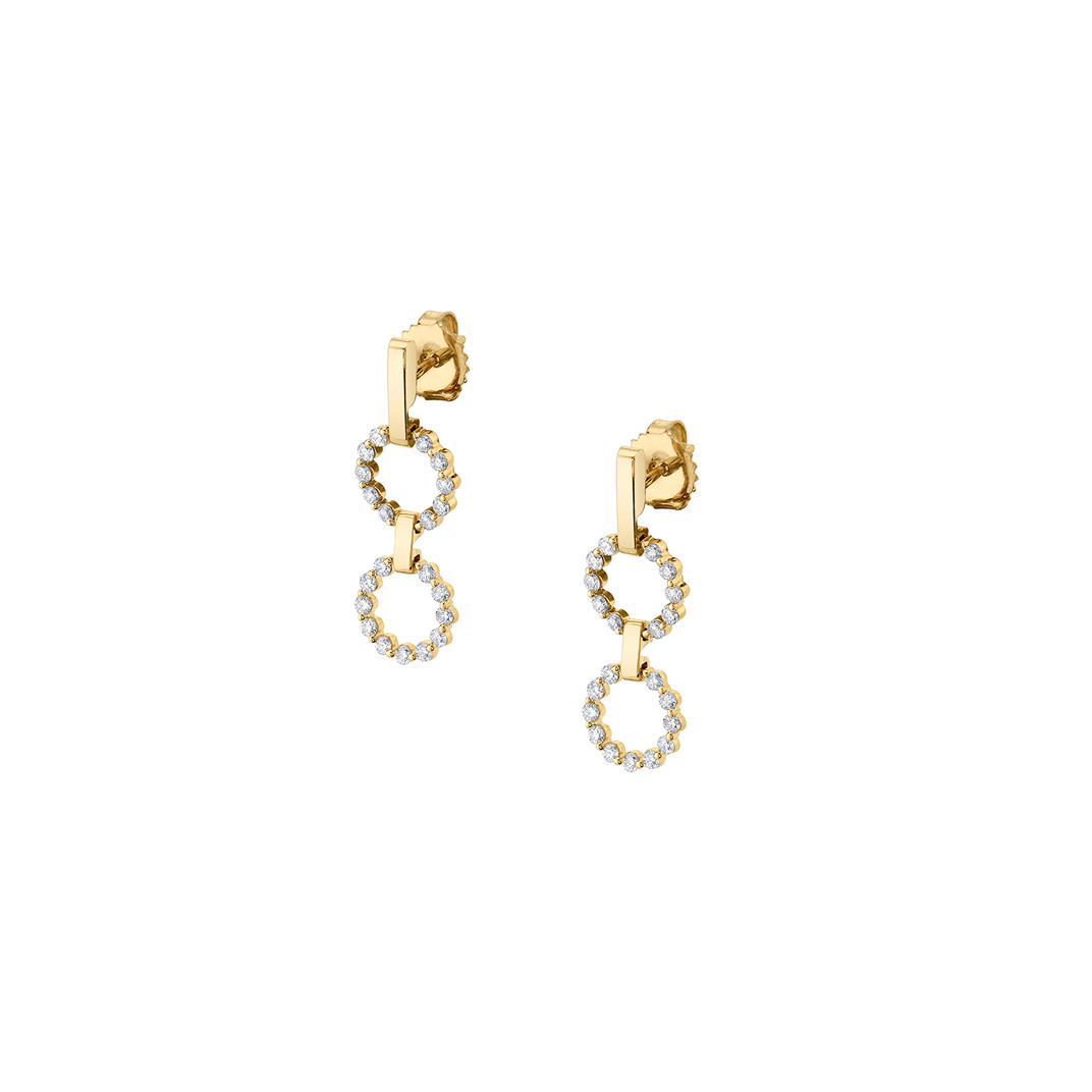 Michael M. Double Circle Diamond Earrings 0