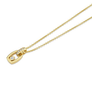 Michael M. Bezel Diamond Drop Link Necklace In Yellow Gold 14K