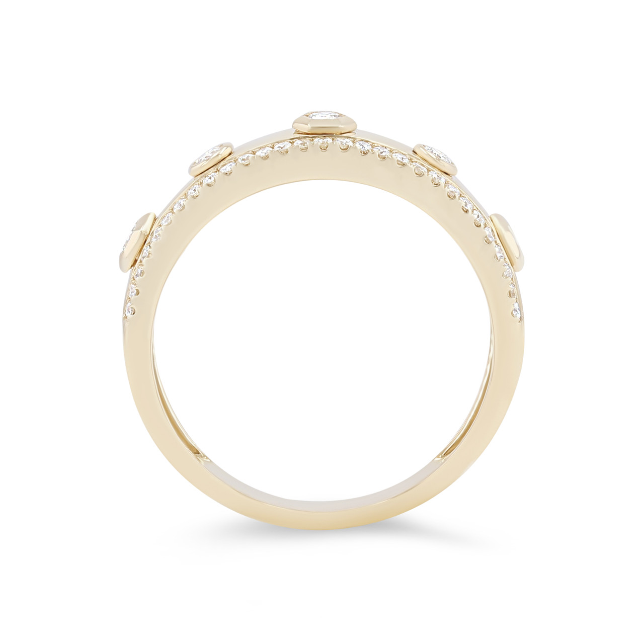 Diamond Border Bezel Ring