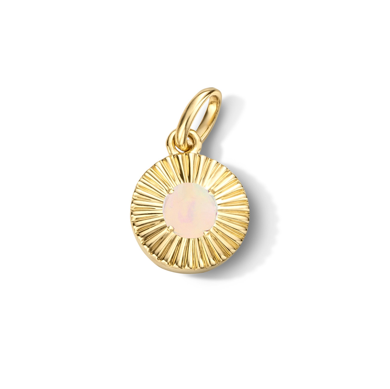Moonstone Circle Sunburst Charm 0