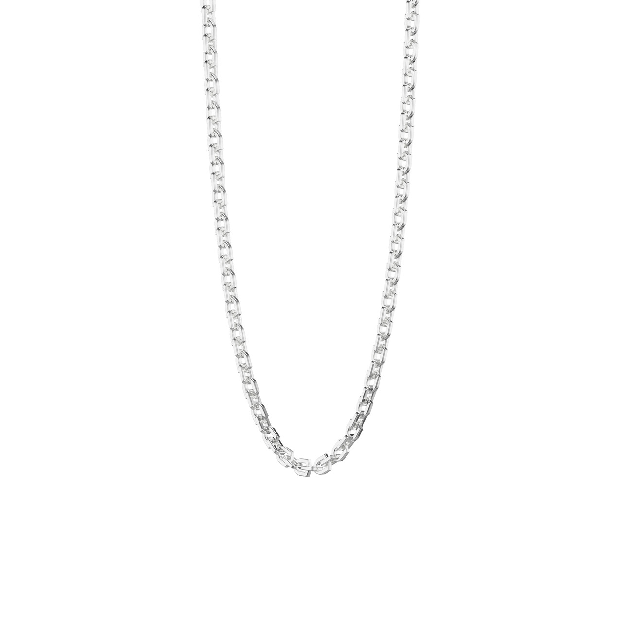 Silver Shield Clasp Link Chain Necklace 2