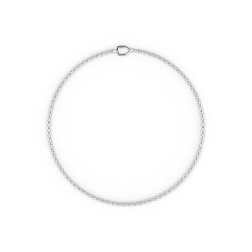 Silver Shield Clasp Link Chain Necklace In Sterling Silver