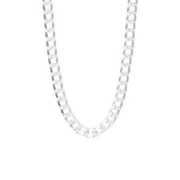 Black Shield Clasp Link Chain Necklace In Sterling Silver