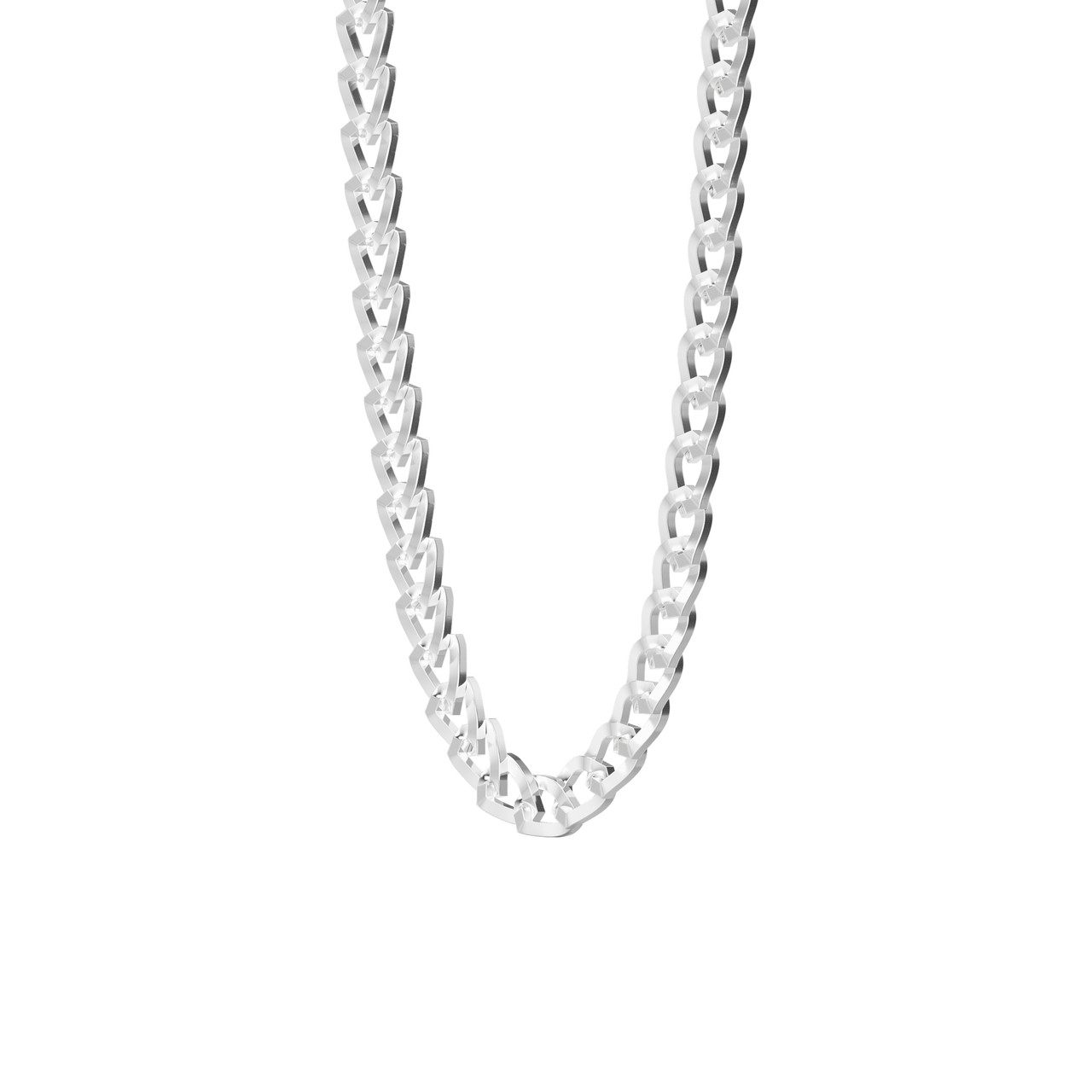 Black Shield Clasp Link Chain Necklace 2