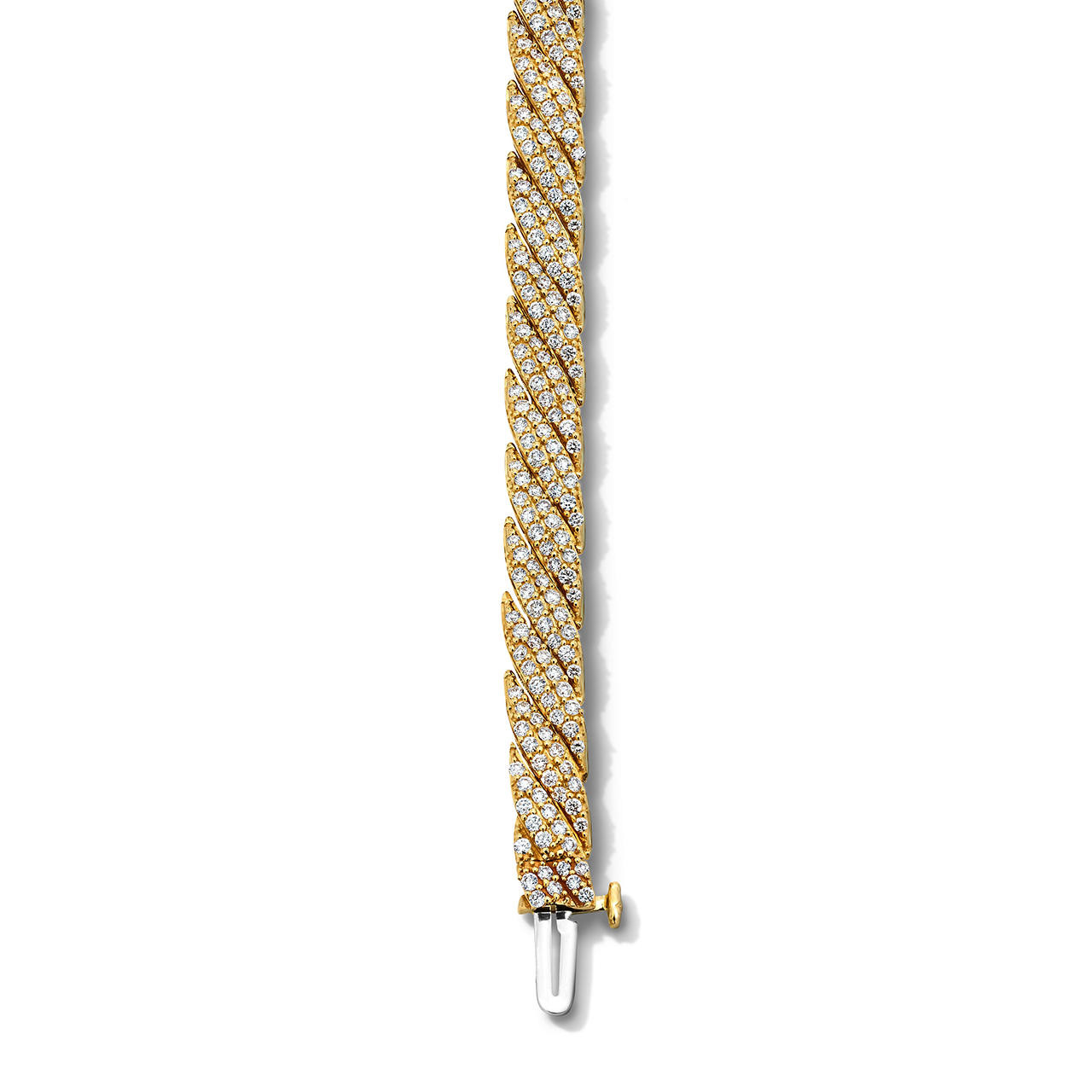 Gold Diamond Twist Bracelet