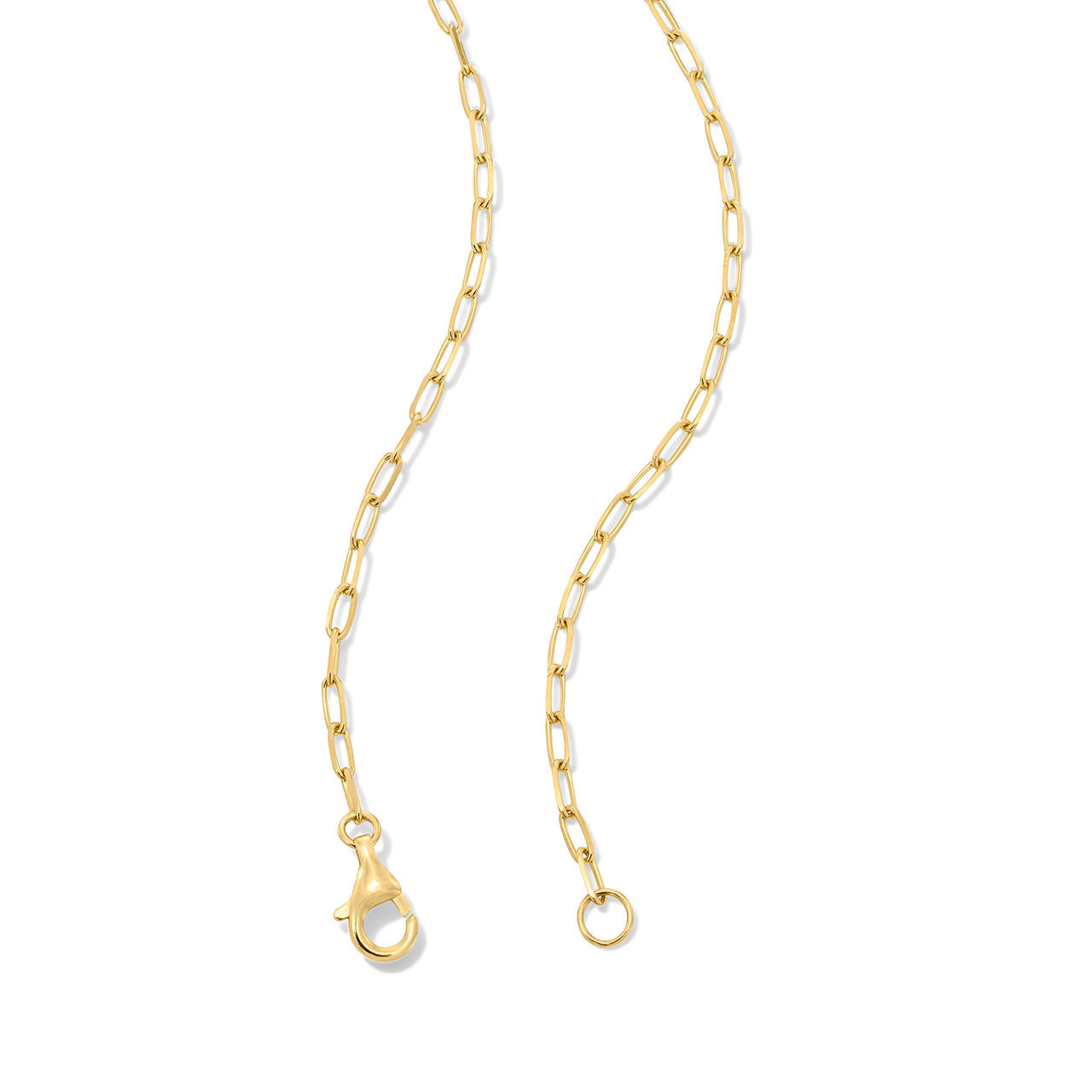 Solitaire Emerald-Cut Diamond Paperclip Chain Necklace 1