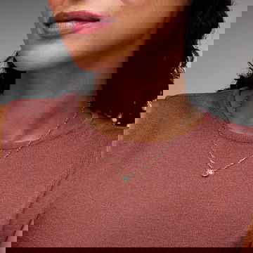 Solitaire Oval Diamond Paperclip Chain Necklace 2