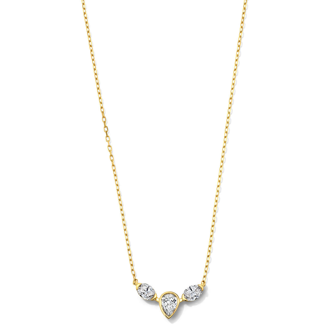 Bezel Trio Diamond Necklace