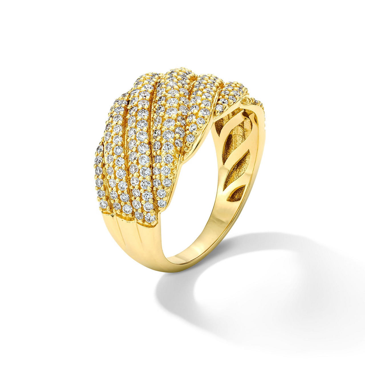 Pave Twist Diamond Ring 1