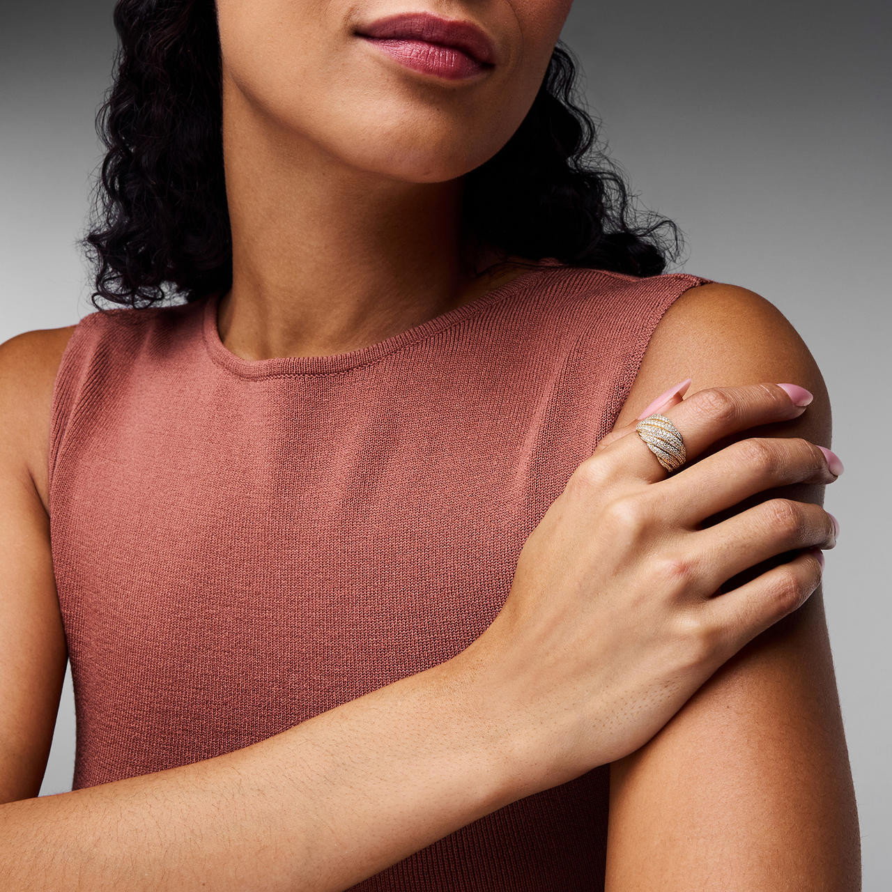 Pave Twist Diamond Ring 2