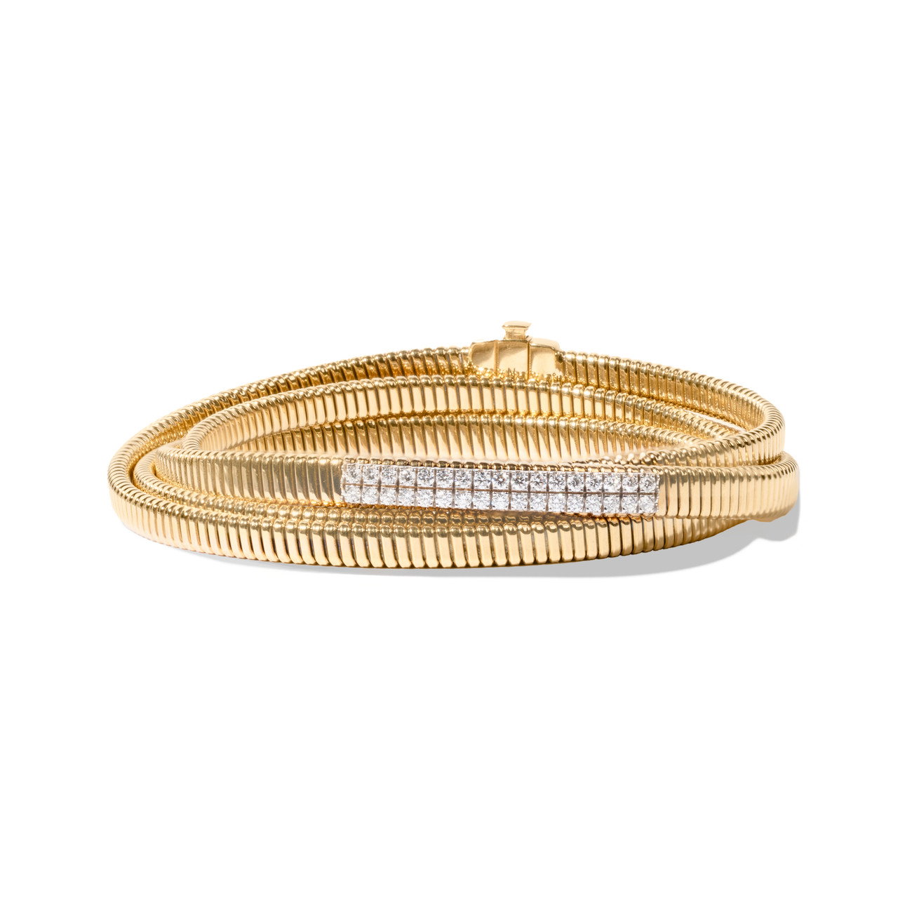 Diamond Bar Gold Wrap Bracelet 0