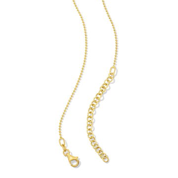 Hexagon Bezel Illusion Diamond Necklace In Yellow Gold 14K