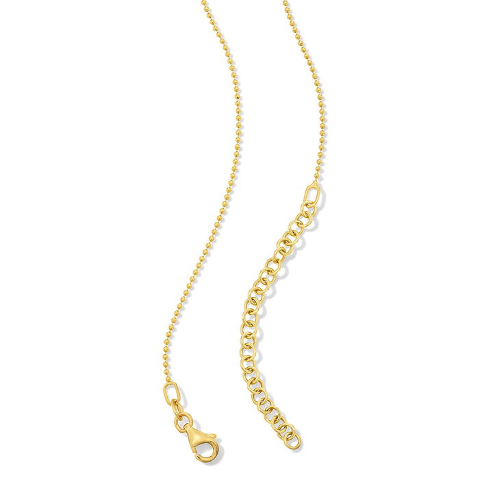 Hexagon Bezel Illusion Diamond Necklace In Yellow Gold 14K