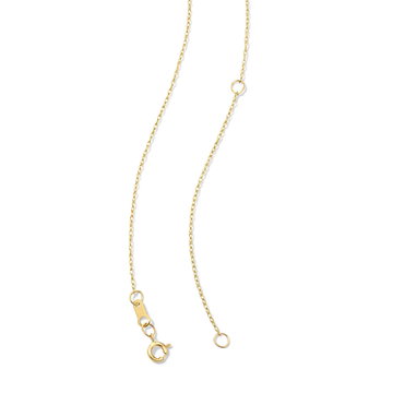 Oval Freshwater Pearl Pendant Necklace In Solid 14K Yellow Gold