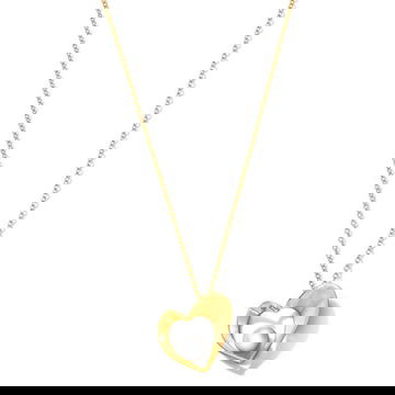 Freshwater Pearl Gold Heart Pendant Necklace 0