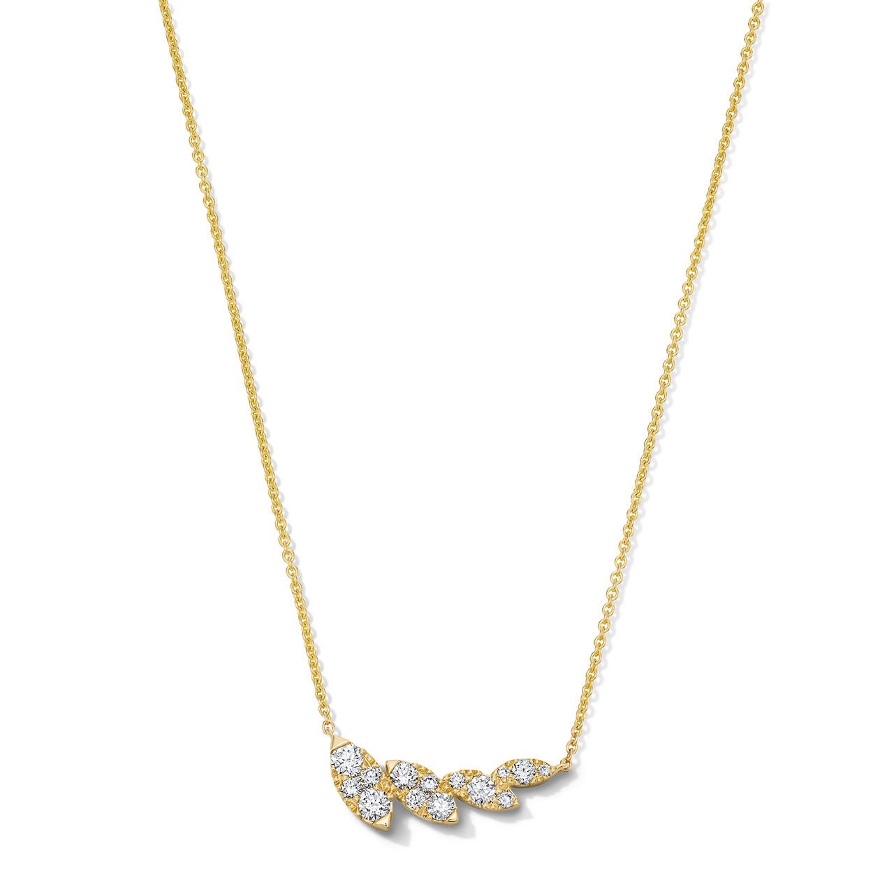 Diamond Leaf Motif Necklace