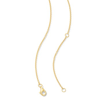 Diamond Leaf Motif Necklace In Yellow Gold 14K