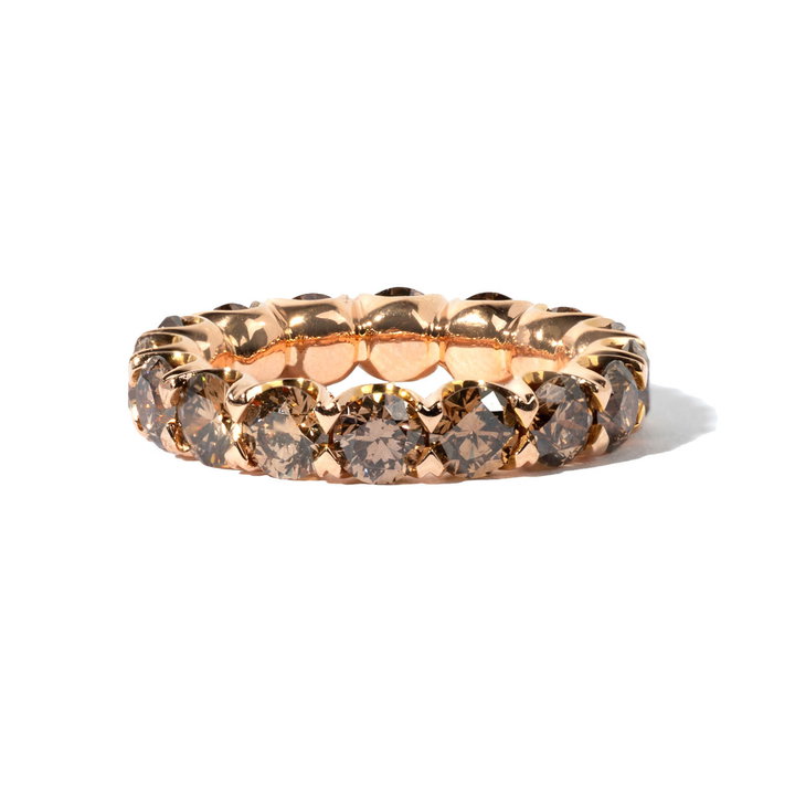 Cognac Rose Gold Eternity Band (5.53tw) In Rose Gold 14K