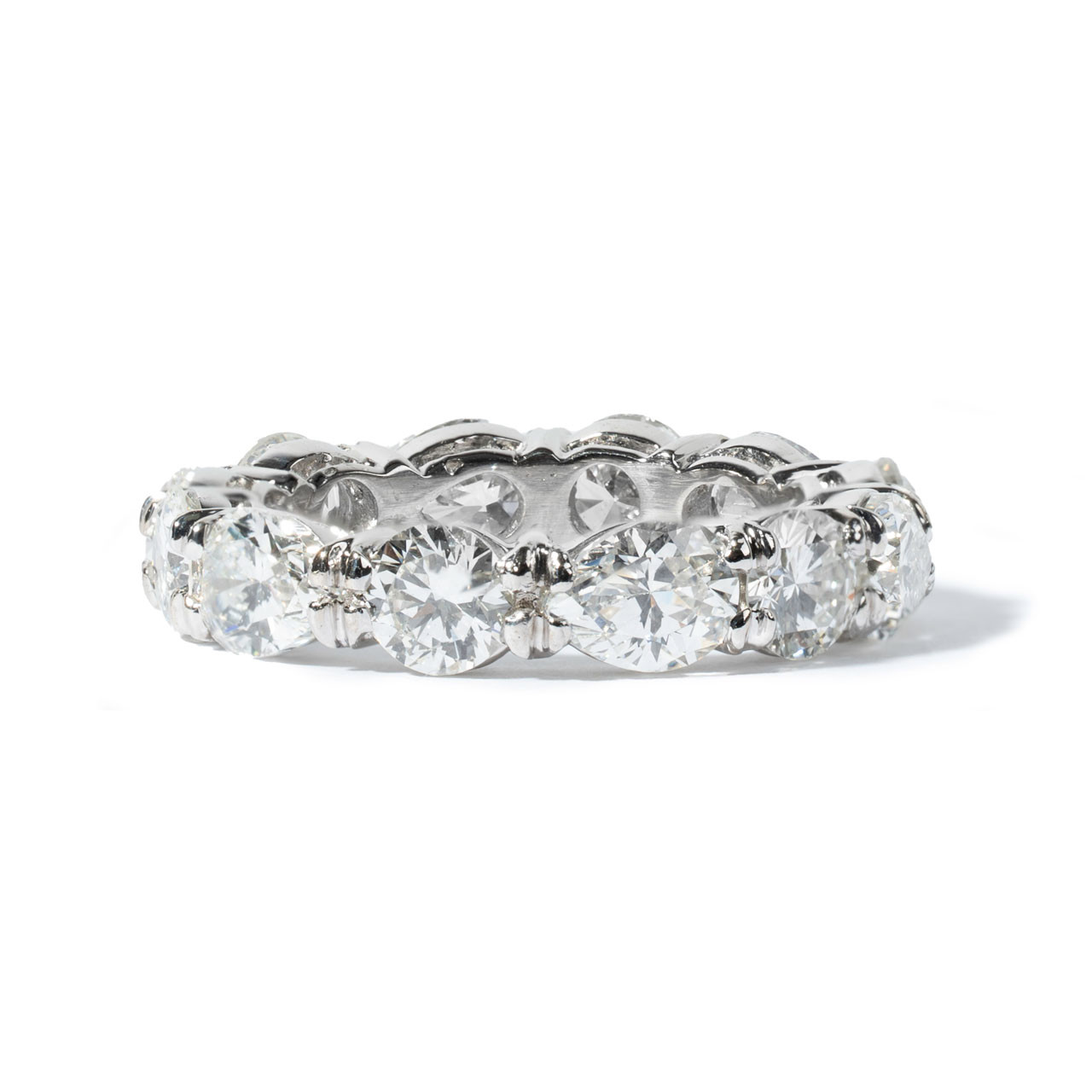 Round & Pear Shaped Diamond Eternity Wedding Band (4.98tw) 0