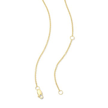 Four Prong Round Diamond Station Necklace In Yellow Gold 14K
