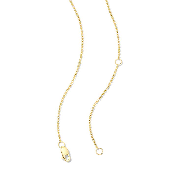Four Prong Round Diamond Station Necklace In Yellow Gold 14K