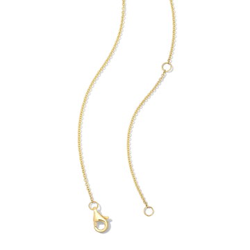 Diamond Teardrop Solitaire Pendant Necklace In Yellow Gold 14K