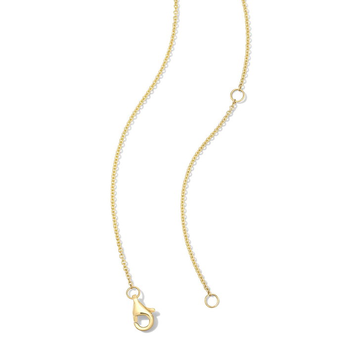 Diamond Teardrop Solitaire Pendant Necklace In Yellow Gold 14K