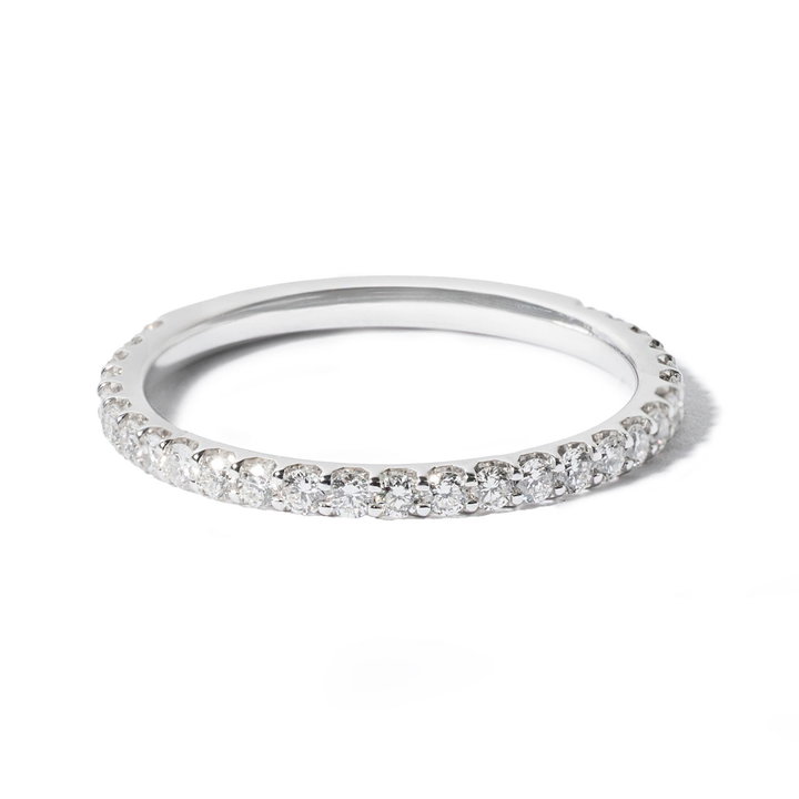 1/2 Way Diamond Wedding Band (0.26tw) In White Gold 14K