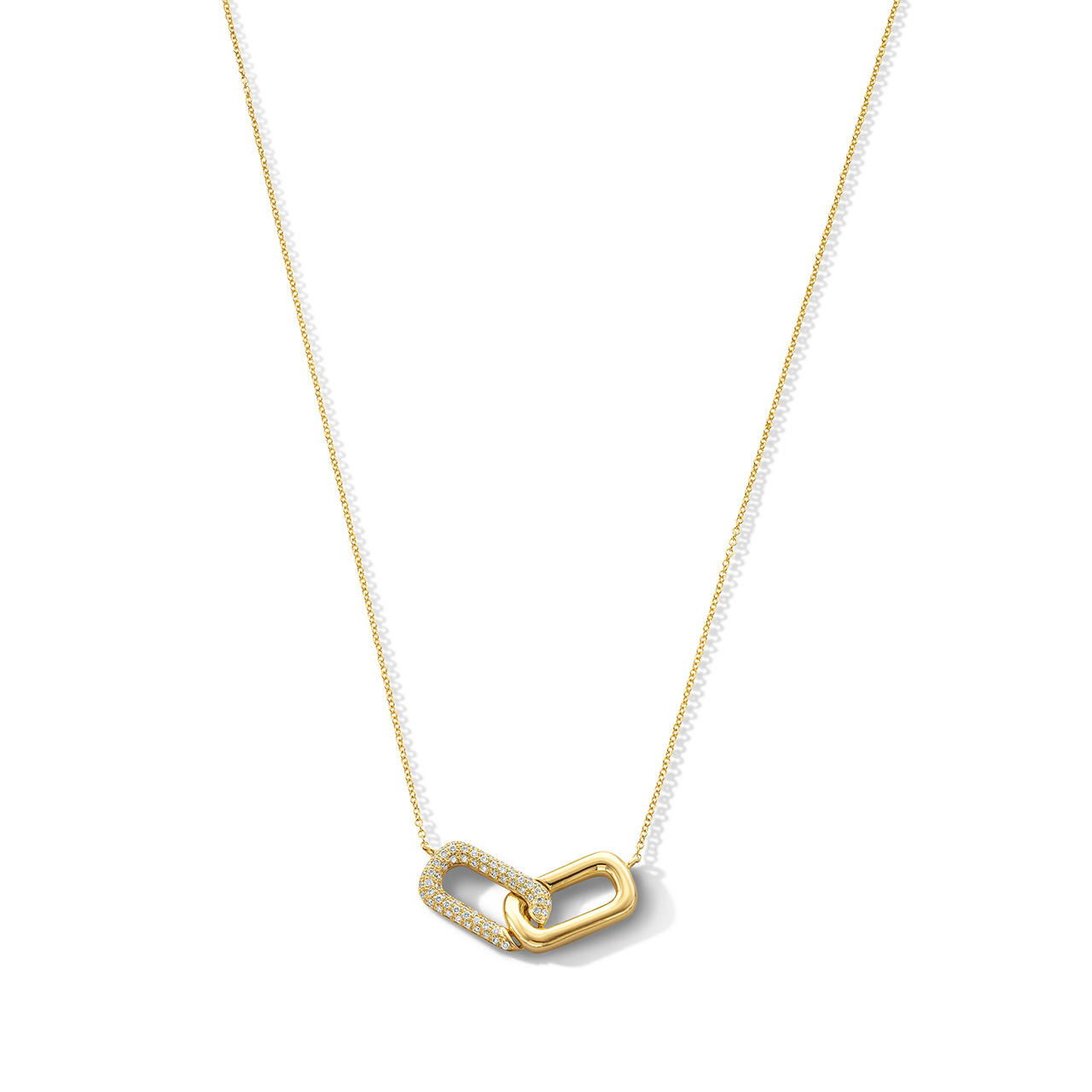 Yellow Gold Diamond Link Necklace