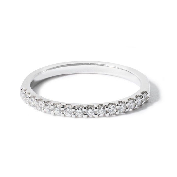 1/2 Way Diamond Wedding Band (0.25tw) In White Gold 14K