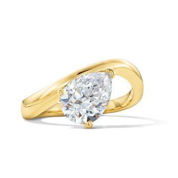 Solitaire Twist Engagement Setting by Adorette In Yellow Gold 14K