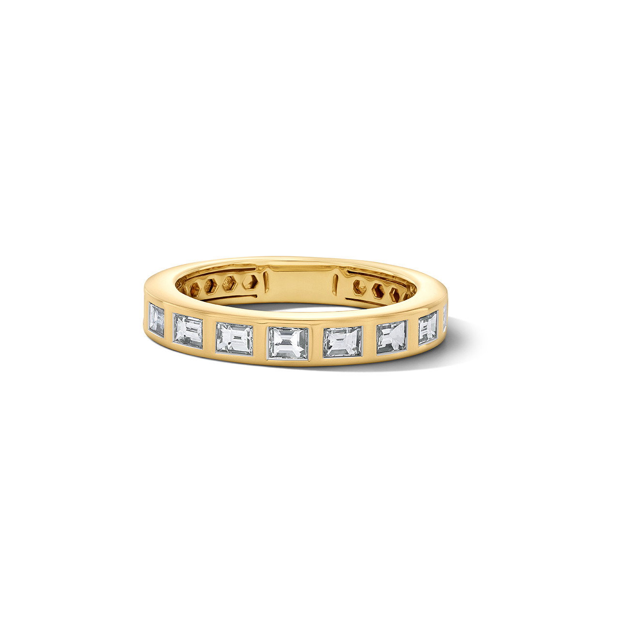 Baguette Diamond Bezel Gold Band