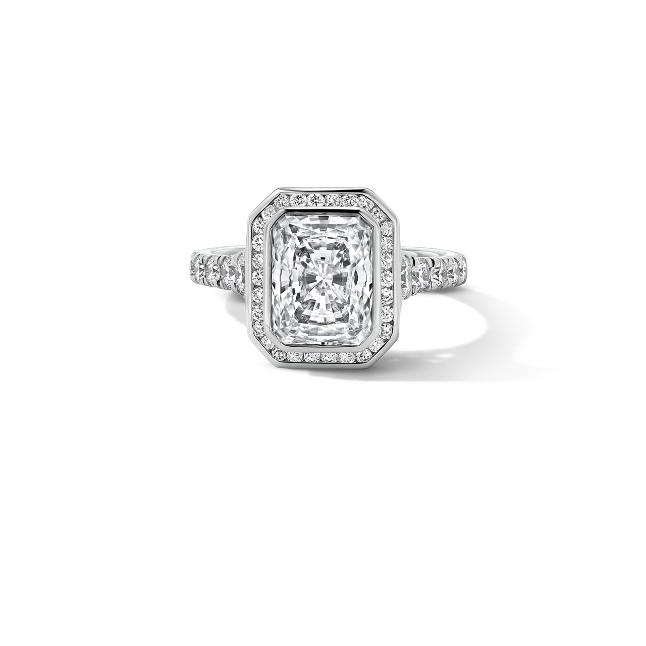 Diamond Halo Double Bezel Engagement Setting 0