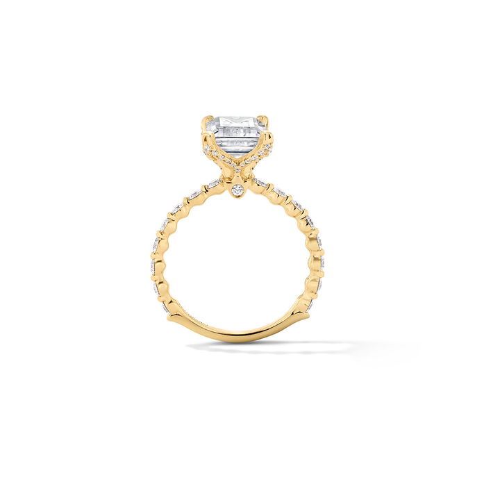 Verragio Single Prong Hidden Halo Engagement Setting In Yellow Gold 14K
