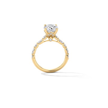 Verragio Pave Hidden Halo Engagement Setting In Yellow Gold 14K