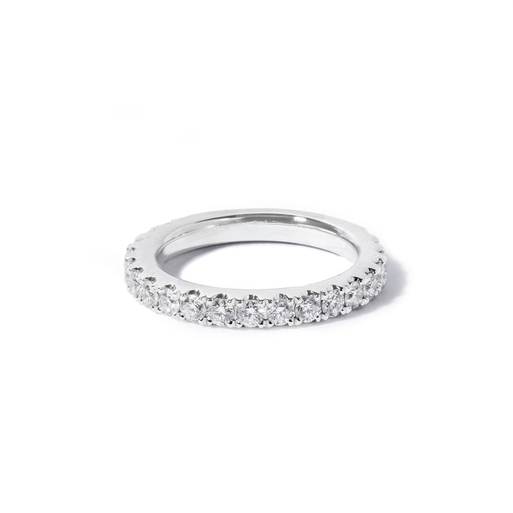 3/4 Way Diamond Platinum Wedding Band (0.79tw) In Platinum