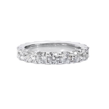 Diamond Eternity Wedding Band (2.75tw) In Solid 14K White Gold